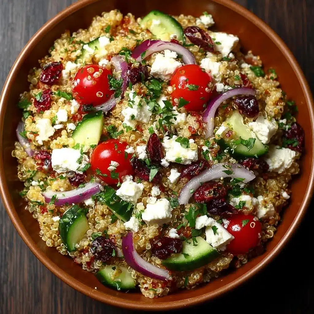 Feta Cranberry Grain Salad with Lemon Dressing Recipe - Recipe Image