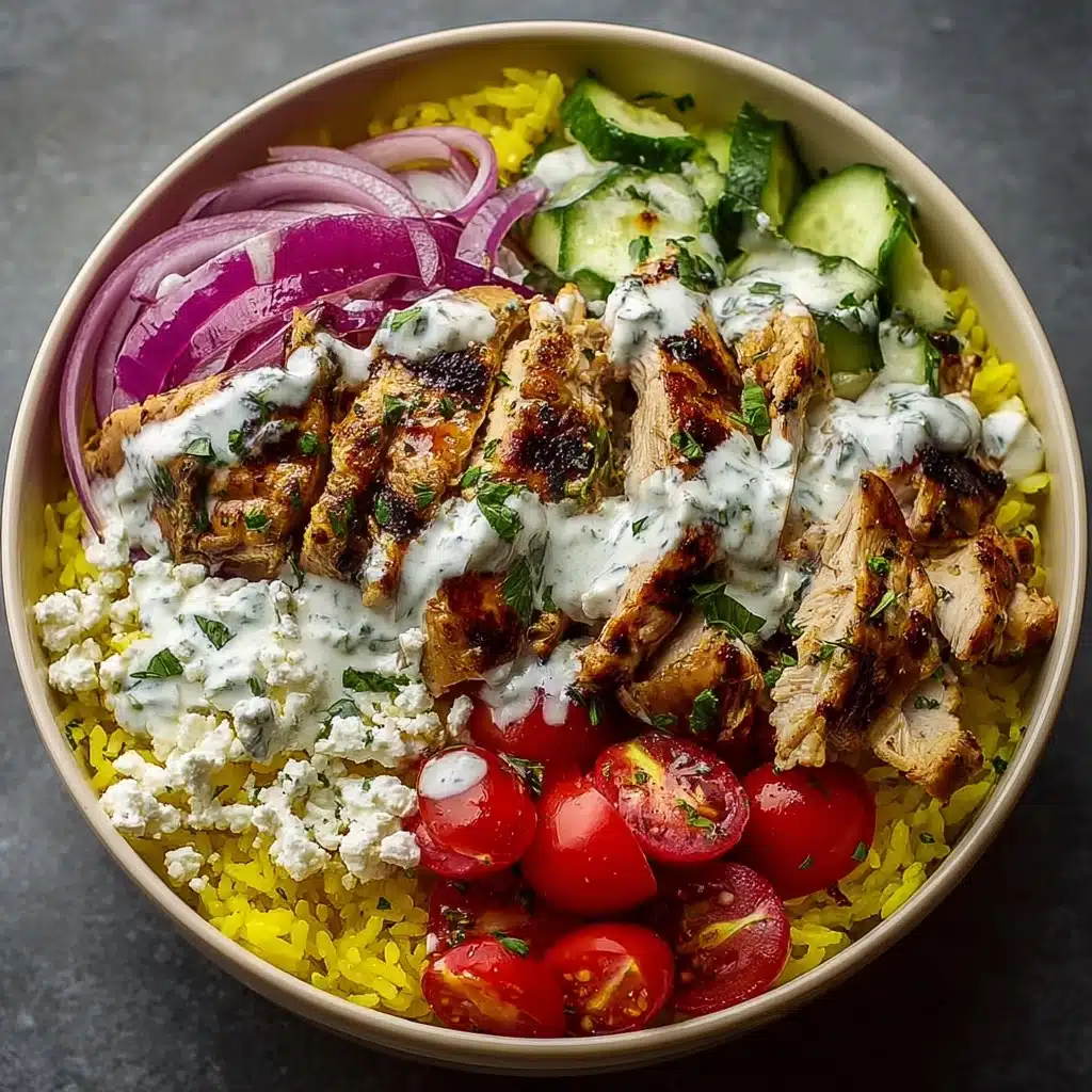 Lemon Dijon Chicken Orzo Bowl with Spicy Whipped Feta Recipe - Recipe Image