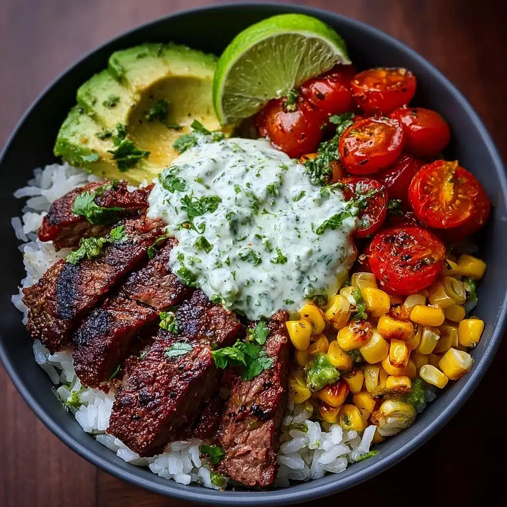 sted Corn Bowl with Cilantro Cream Sauce Recipe - Recipe Image