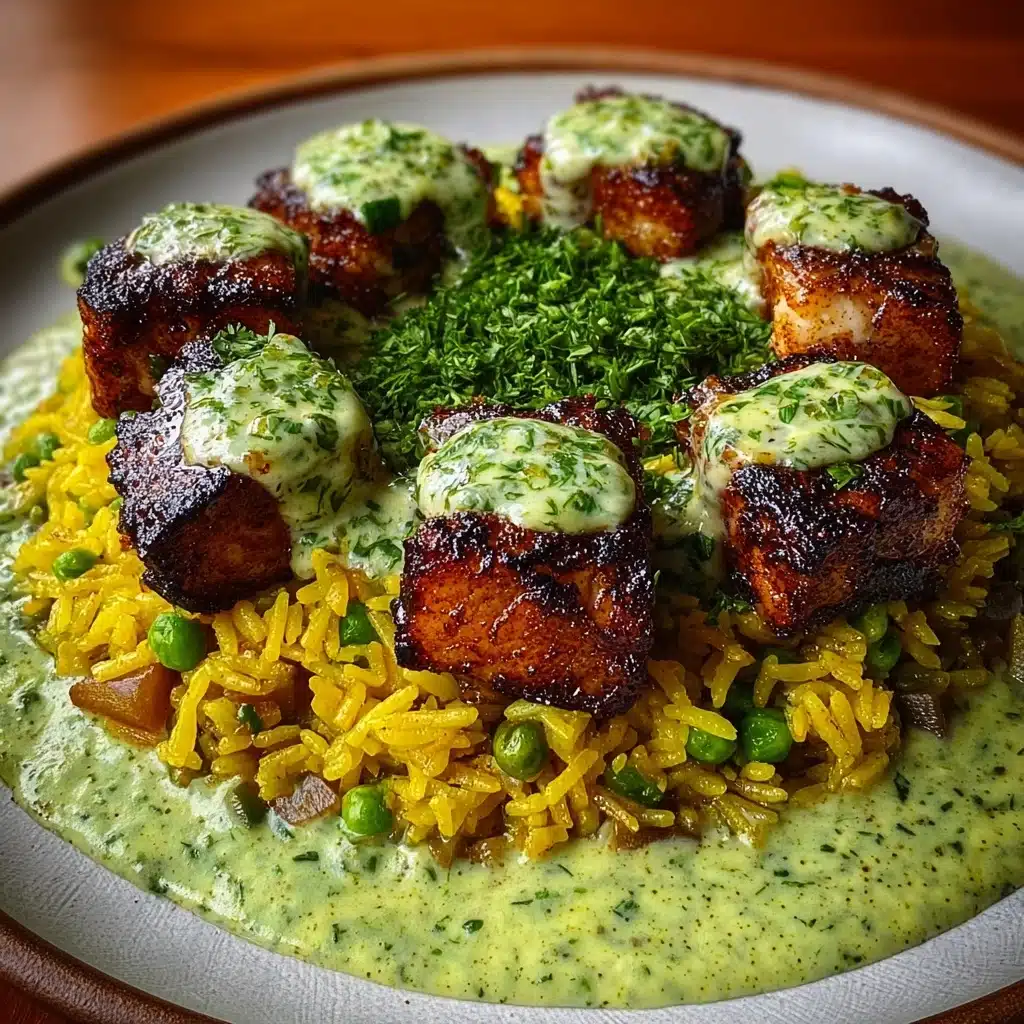 Peruvian Chicken and Rice with Green Sauce Recipe - Recipe Image