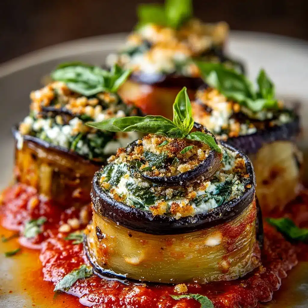 Eggplant Roll-Ups with Ricotta and Spinach Recipe - Recipe Image