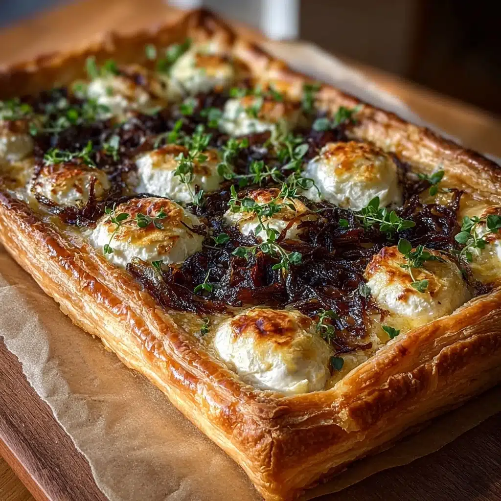 Caramelized Onion & Gruyère Tart with Fresh Thyme Recipe