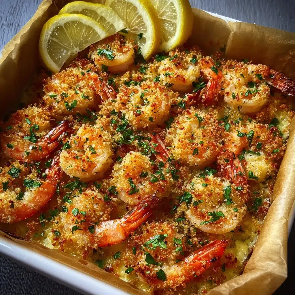 Garlic Parmesan Shrimp Bake Recipe - Recipe Image
