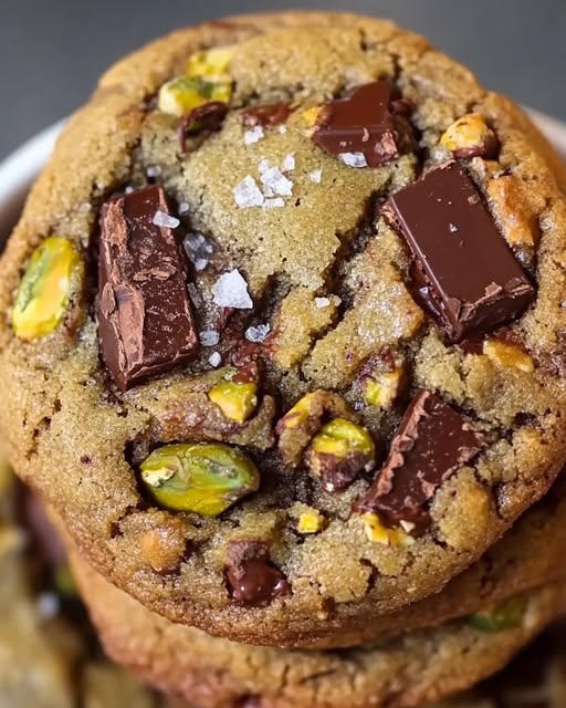 Salted Pistachio Chocolate Chunk Cookies Recipe