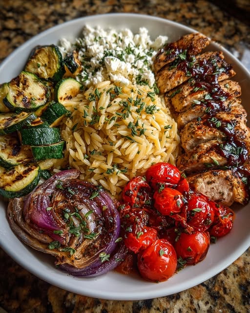 Combine orzo with roasted vegetables Recipe - Recipe Image