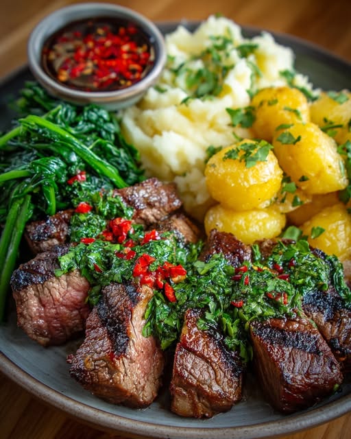 Chimichurri Steak & Mash Plate Recipe