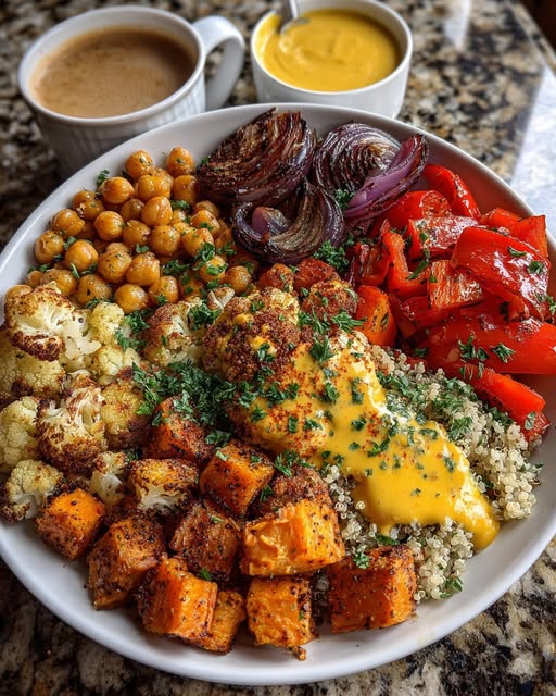 a Bowls with Maple Dijon Tahini Dressing Recipe - Recipe Image