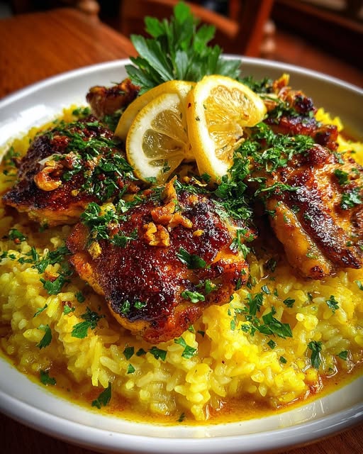 Golden Turmeric Chicken with Healing Spiced Rice Recipe