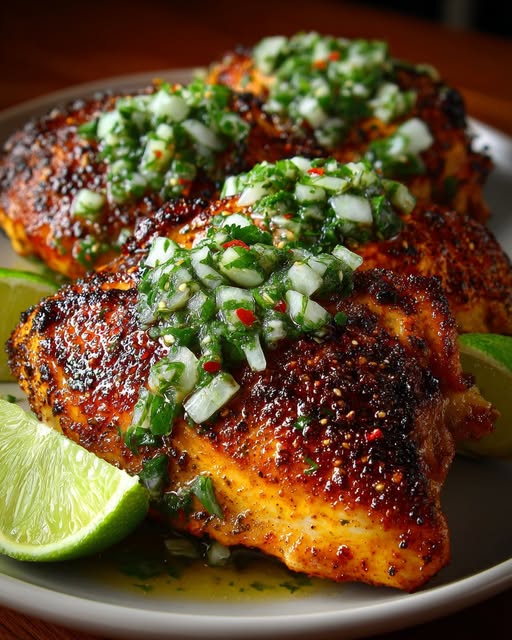 Fiesta Lime Chicken with Cilantro Lime Salsa Recipe