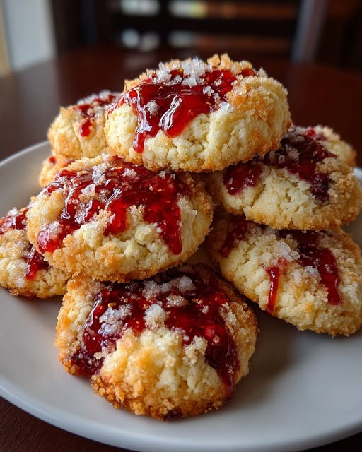 Buttery Bliss Raspberry Crumble Cookies Recipe - Recipe Image