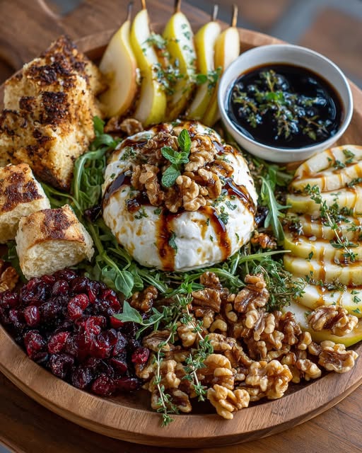 Pear with Walnut Burrata Tapas Platter Recipe - Recipe Image