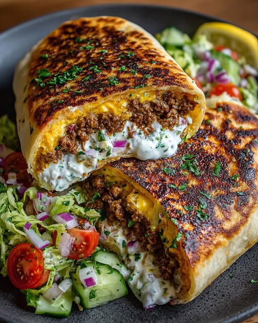 Beef Wrap with Whipped Lemon Honey Feta Recipe - Recipe Image