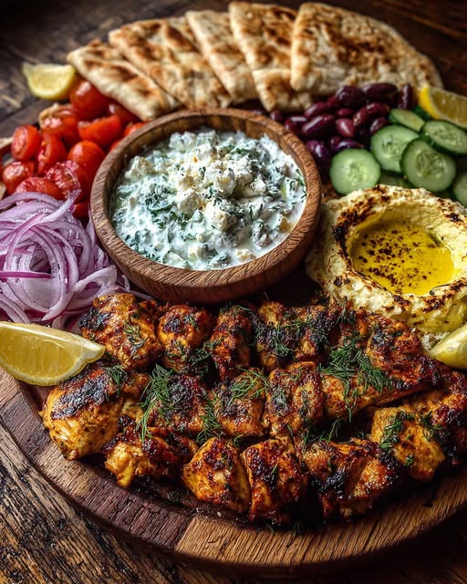 Greek Chicken Gyro Bowl with Whipped Garlic Feta Recipe