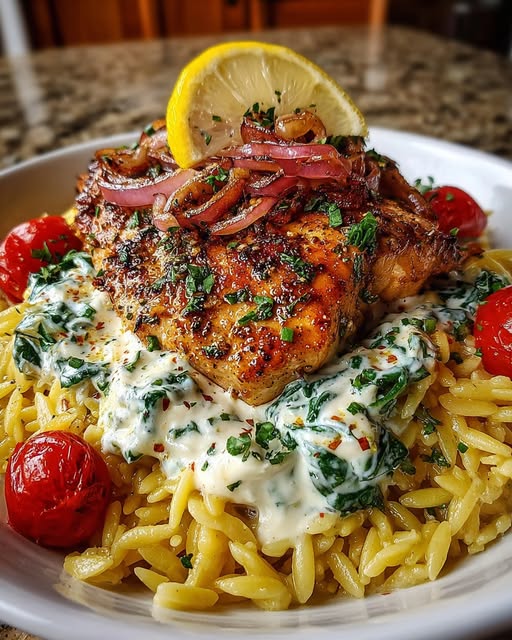 Orzo Bowl with Creamy Garlic Feta Yogurt Recipe - Recipe Image