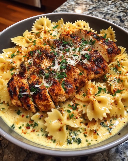 Bowtie Pasta with Creamy Parmesan Sauce Recipe - Recipe Image