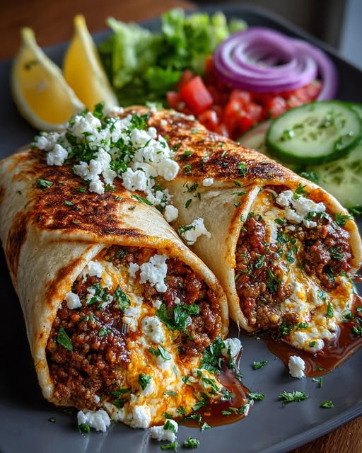 Greek Lemon Chicken Pita Wraps with Garlic Dill Feta Sauce Recipe