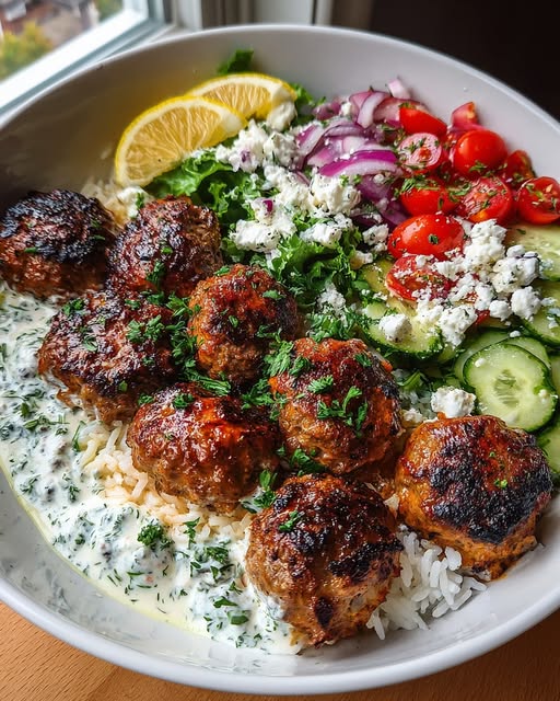 e Bowl with Garlic Sauce & Fresh Veggies Recipe - Recipe Image