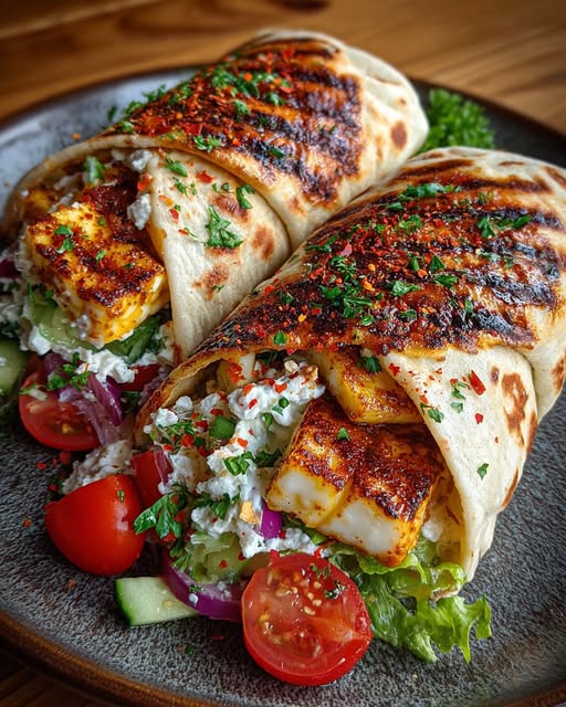 mi Wrap with Creamy Hot Honey Feta Sauce Recipe - Recipe Image