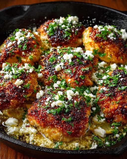 mon Feta Chicken Skillet with Herb Crust Recipe - Recipe Image