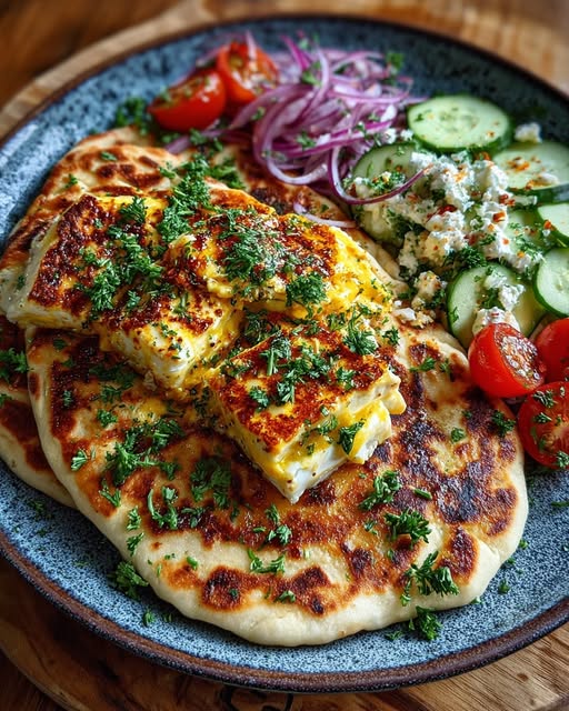 atbread with Creamy Hot Honey Feta Sauce Recipe