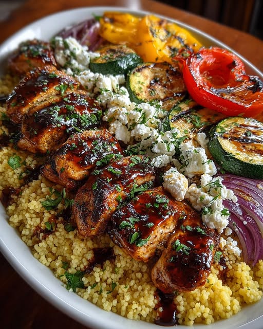 cous with Grilled Veggies & Whipped Feta Recipe - Recipe Image