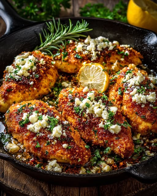 on Feta Chicken with Parmesan Herb Crust Recipe