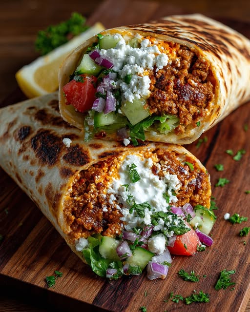ken Wrap with Spicy Hot Honey Feta Cream Recipe - Recipe Image