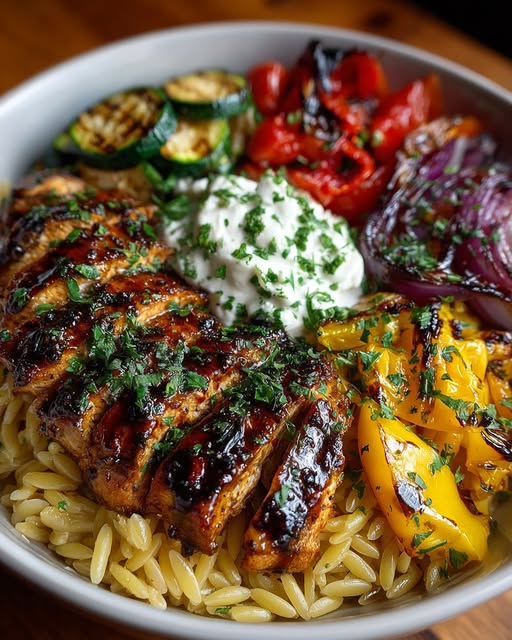 Bowl with Grilled Veggies & Whipped Feta Recipe