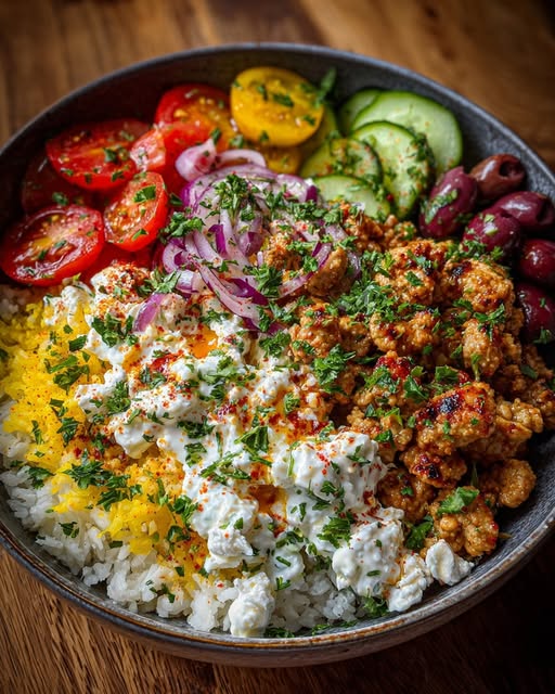 en Bowl with Creamy Hot Honey Feta Sauce Recipe