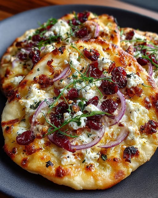 Flatbread with Orange-Honey Vinaigrette Recipe - Recipe Image
