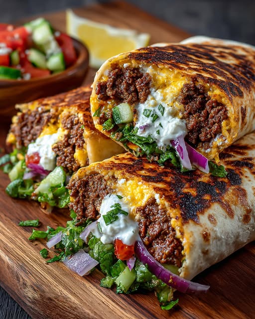 Wrap with Spicy Garlic Honey Feta Cream Recipe