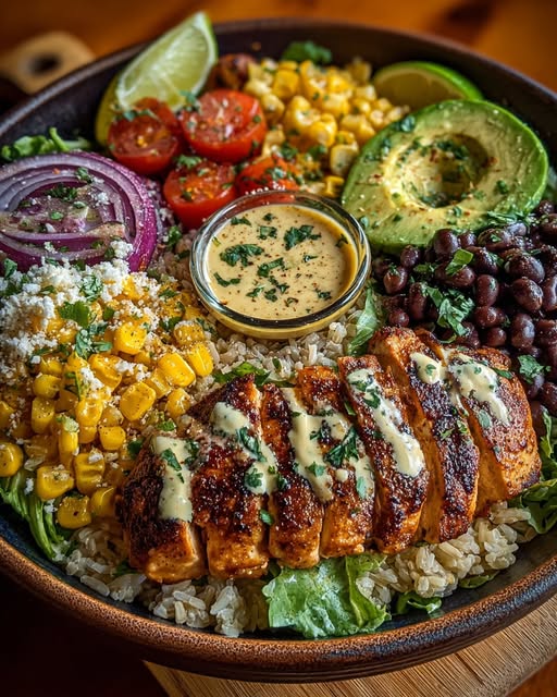 Grilled Chicken Avocado Burrito Bowl Recipe