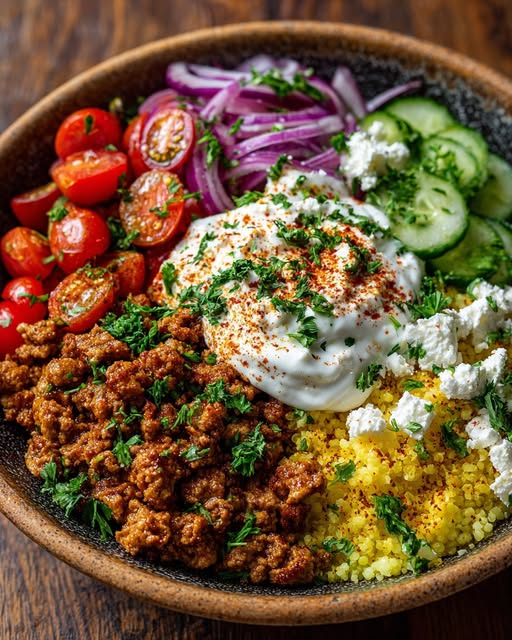 y Bowl with Spicy Lemon Honey Feta Cream Recipe