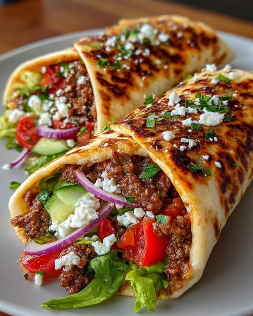 Wrap with Whipped Spicy Lemon Honey Feta Recipe - Recipe Image