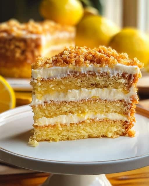 Lemon Crunch Cake Recipe - Recipe Image