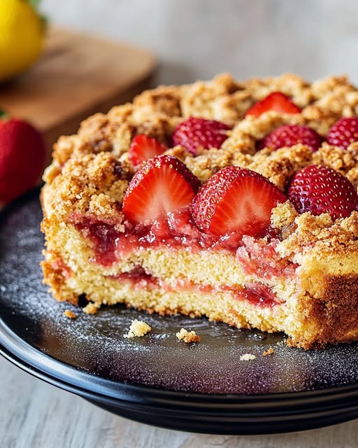 Strawberry Streusel Cake Recipe