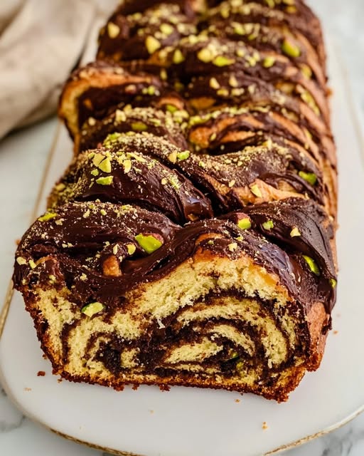 Chocolate Pistachio Babka Recipe - Recipe Image