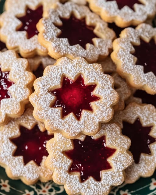 Raspberry Linzer Cookies Recipe - Recipe Image