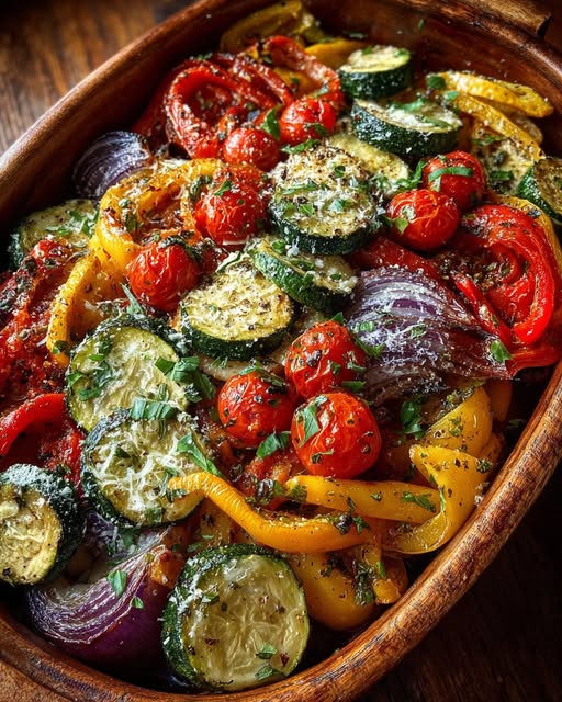 Rustic Roasted Vegetable Bake with Cannellini Beans Recipe - Recipe Image