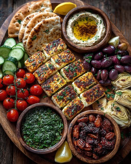 Mediterranean Halloumi Board Recipe - Recipe Image