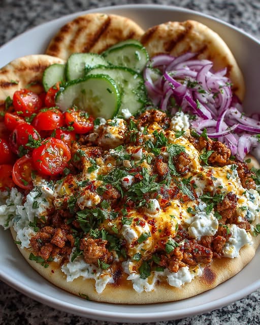 ta Bowl with Creamy Hot Honey Feta Sauce Recipe - Recipe Image