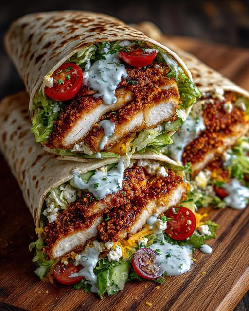 ken Wrap with Garlic Feta Yogurt Drizzle Recipe