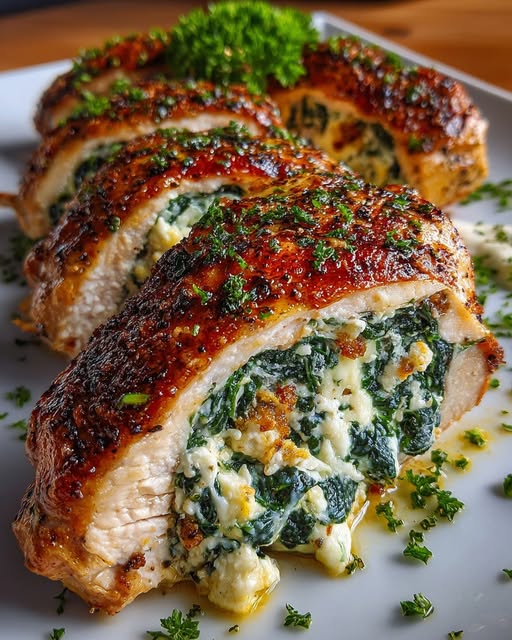 Spinach Stuffed Chicken Fillet Recipe