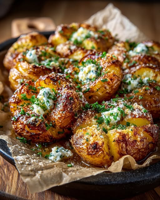 tatoes with Feta Cream and Honey Drizzle Recipe