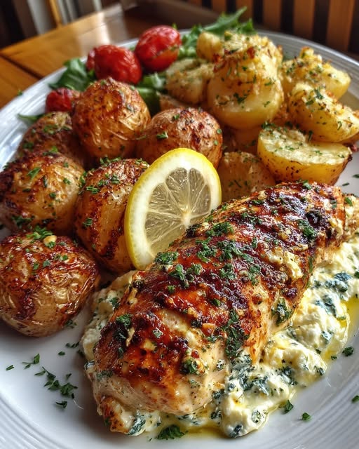 ken with Crispy Potatoes & Garlic Butter Recipe - Recipe Image