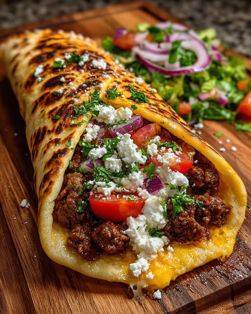 mb Wrap with Garlic Hot Honey Feta Sauce Recipe - Recipe Image