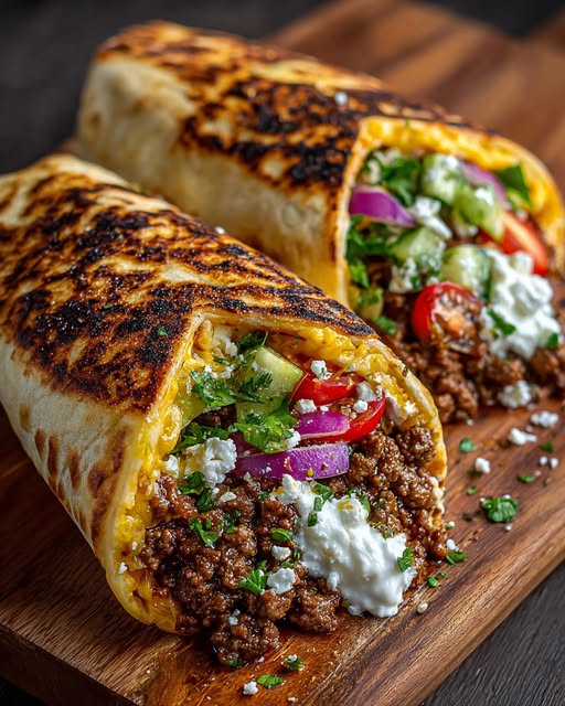 ef Wrap with Garlic Hot Honey Feta Sauce Recipe - Recipe Image