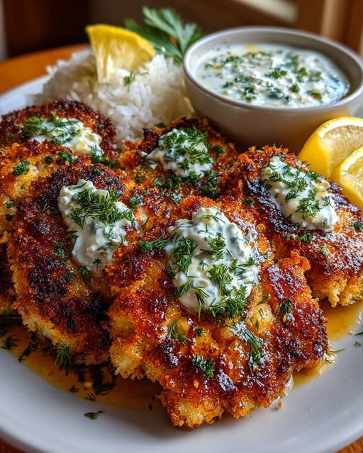 iterranean Herb Crust & Tzatziki Drizzle Recipe - Recipe Image