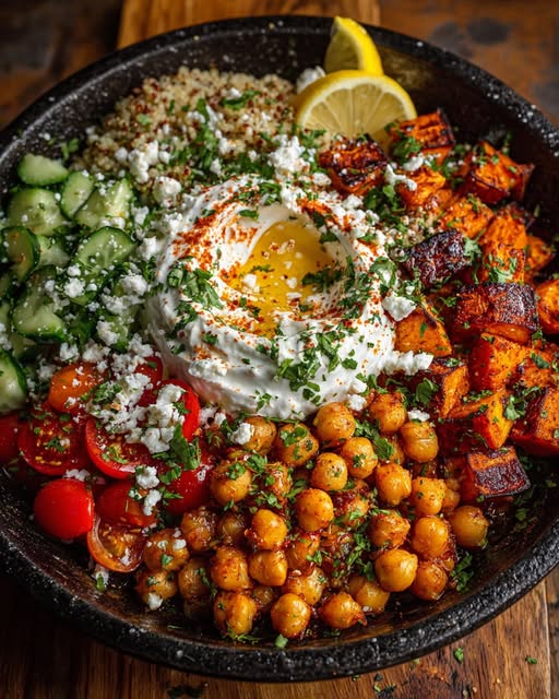 o Bowl with Whipped Feta and Maple Honey Recipe - Recipe Image